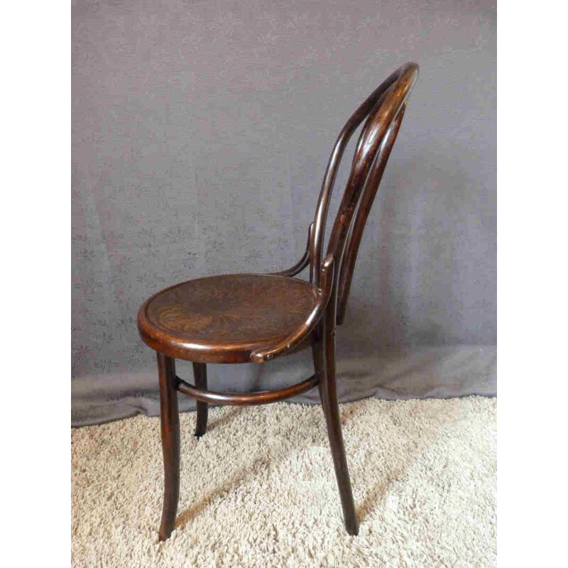 Mundus J.J. Khonn bistro chair in beechwood and plywood - 1930s