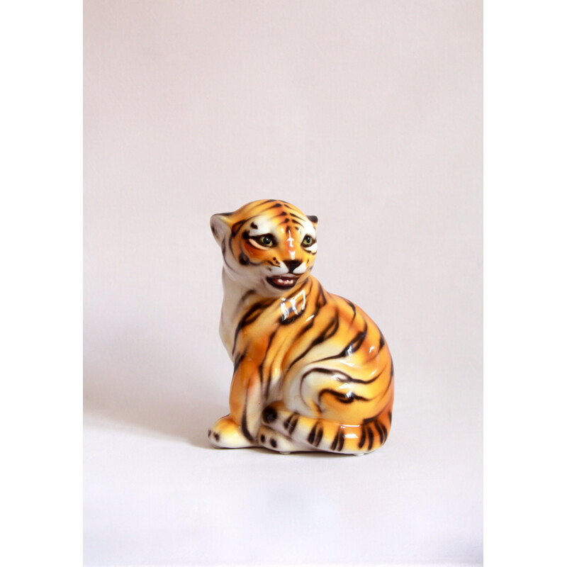 Vintage Tigro Ceramic Tiger by Ceramiche di Bassano, Italy 1970s