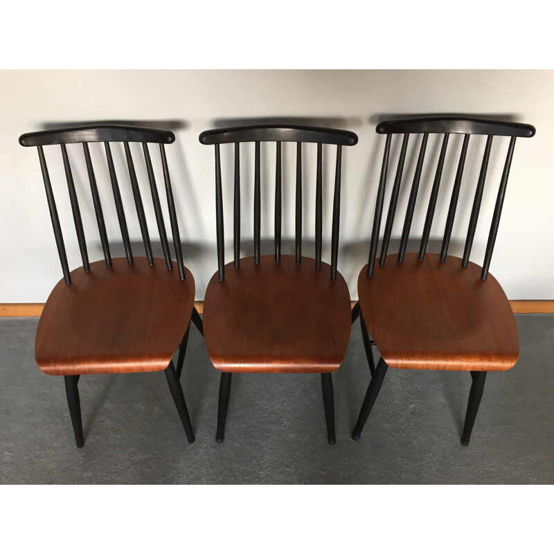 Set of 6 teak Fanett chairs, I. TAPIOVAARA - 1960s