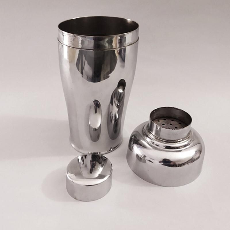 Vintage Alfra Cocktail Shaker by Carlo Alessi in Stainless Steel, Italy 1960s