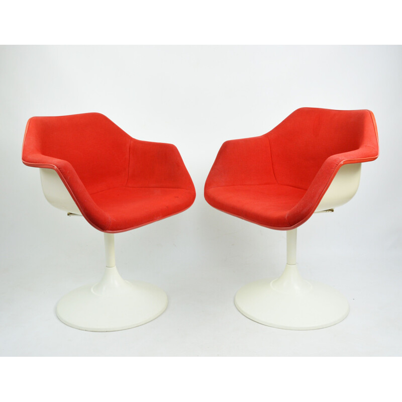Paar vintage R. Day fauteuils voor Overman, Zweden 1960