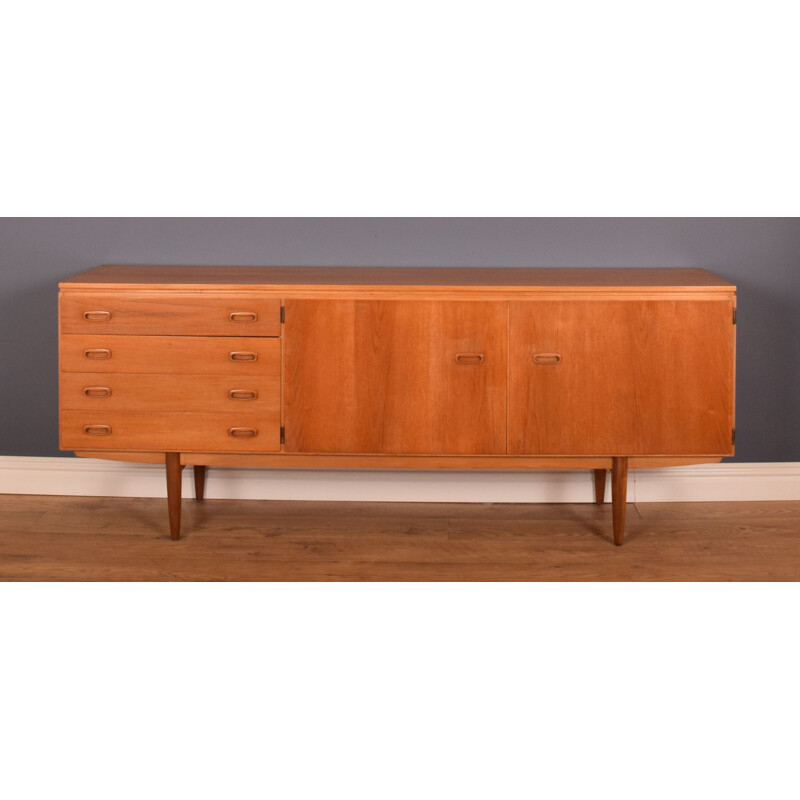 Vintage Teak Long Sideboard By Heals 1960s