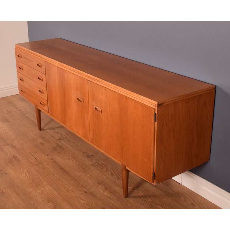 Vintage Teak Long Sideboard By Heals 1960s