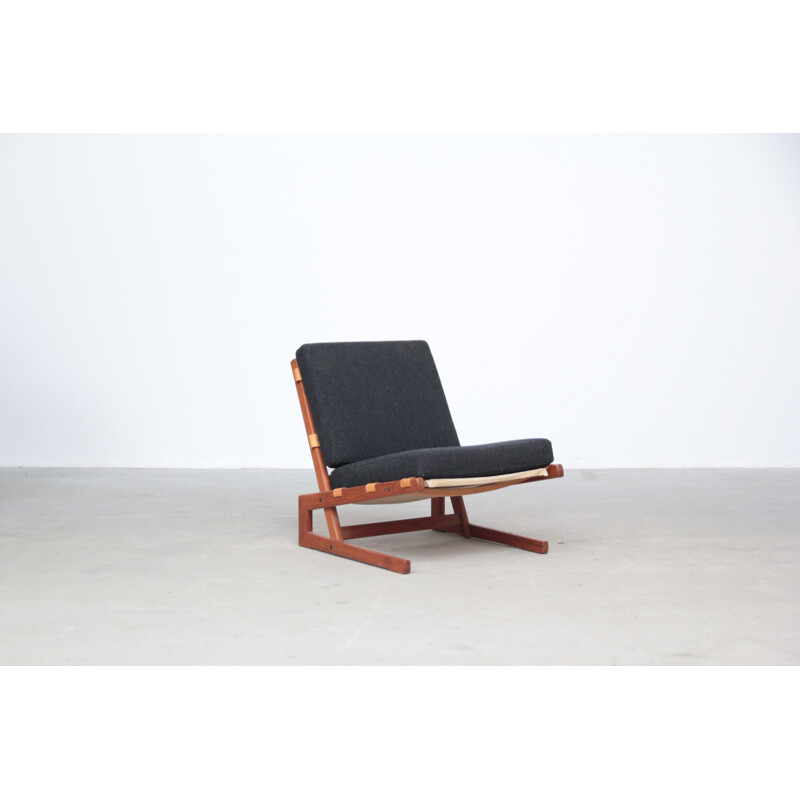 Fauteuil lounges vintage en teck, Danois 1960s