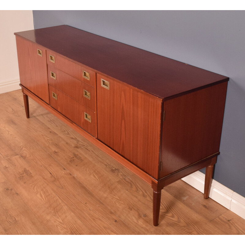 Vintage Sideboard Teak Flamed Mahogany Greaves & Thomas  1950s