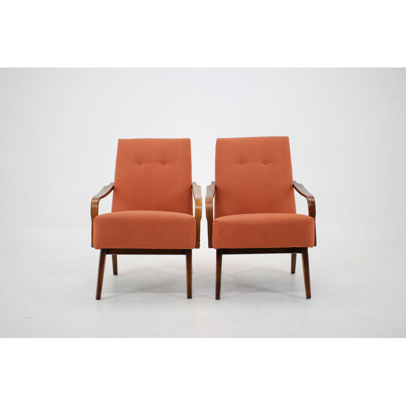 Pareja de sillones checoslovacos vintage 1960