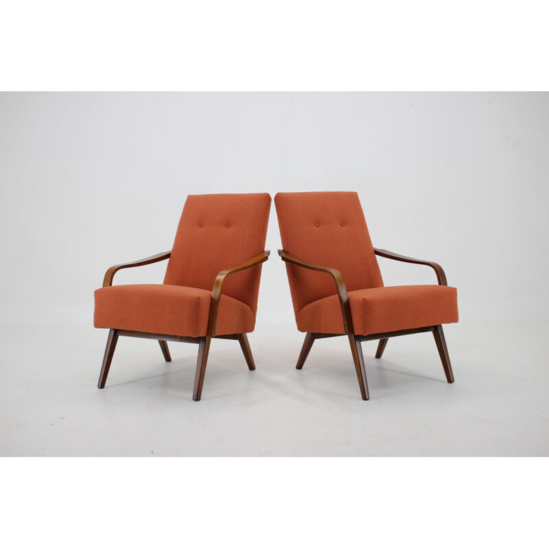 Pareja de sillones checoslovacos vintage 1960