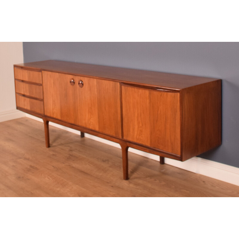 Long vintage Sideboard Rosewood Mcintosh Torpedo in the mid-twentieth century