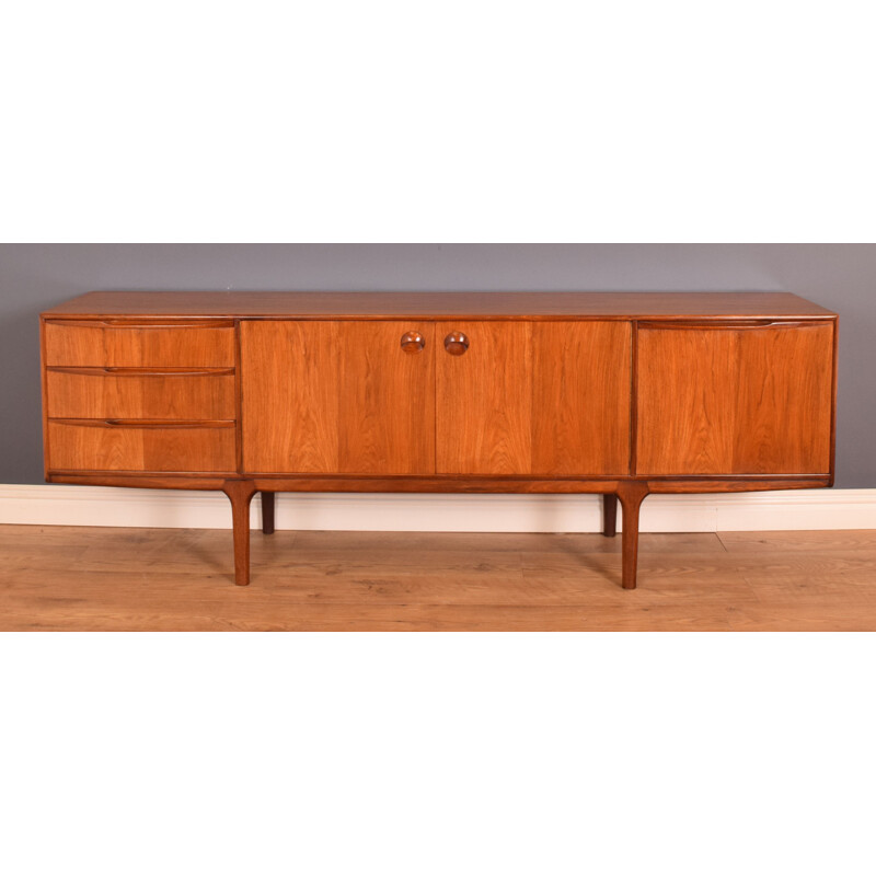 Long vintage Sideboard Rosewood Mcintosh Torpedo in the mid-twentieth century