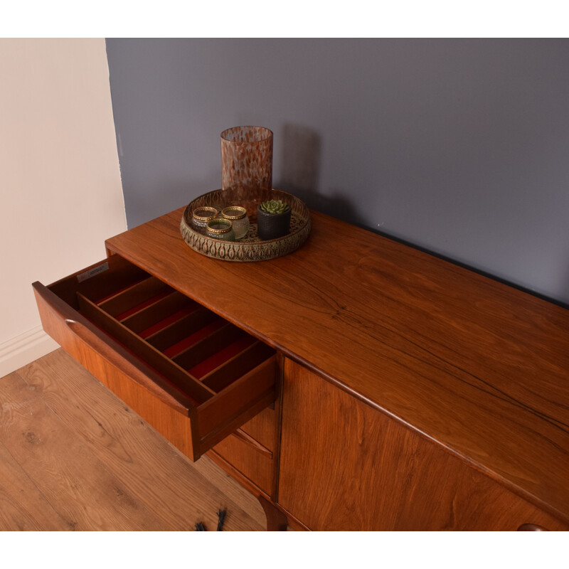 Long vintage Sideboard Rosewood Mcintosh Torpedo in the mid-twentieth century