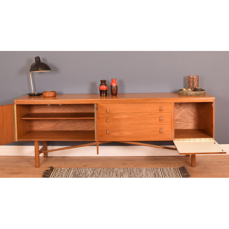 Long vintage Sideboard Teak Nathan 1960s