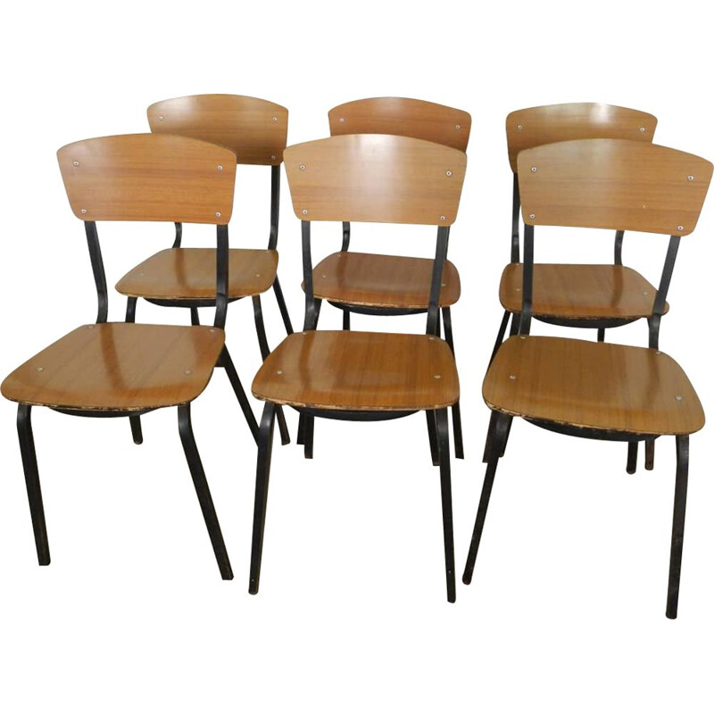 Vintage-Stühle aus Resopal 1950