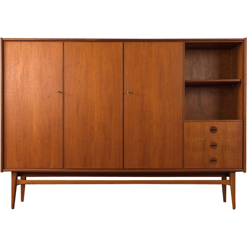 Vintage teak Highboard, Germany 1960s