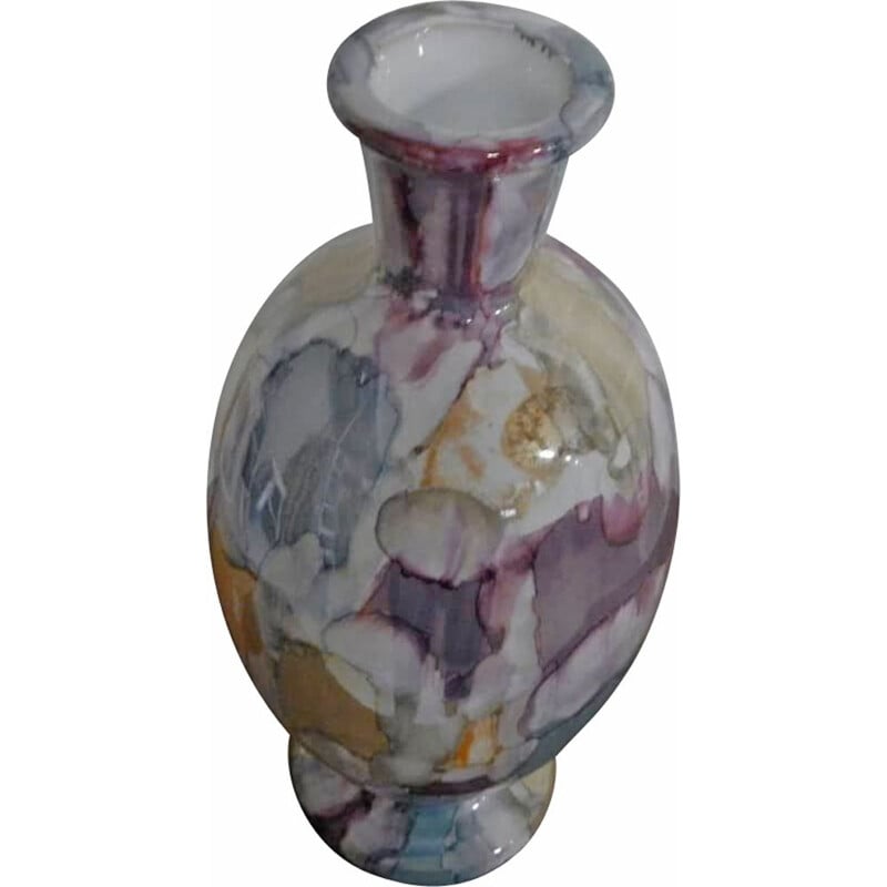 Vase vintage en céramique par Nazzareno Picchiotti pour Deruta, Italie 1950
