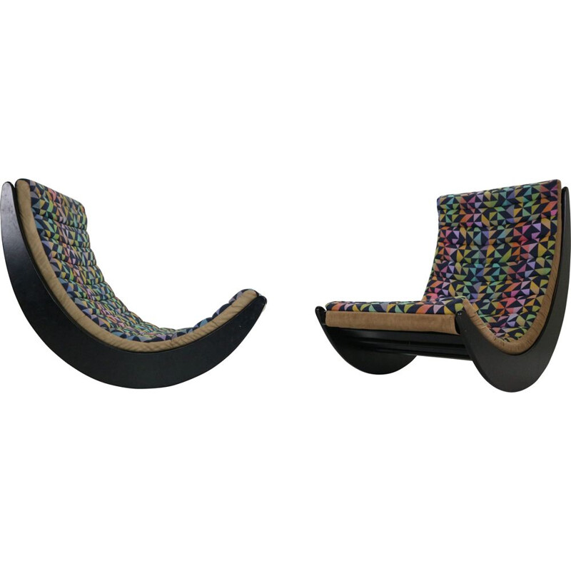 Pair of vintage armchairs Verner Panton 1970s