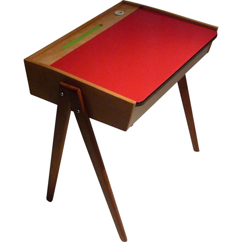 Bureau d'écolier vintage pieds compas