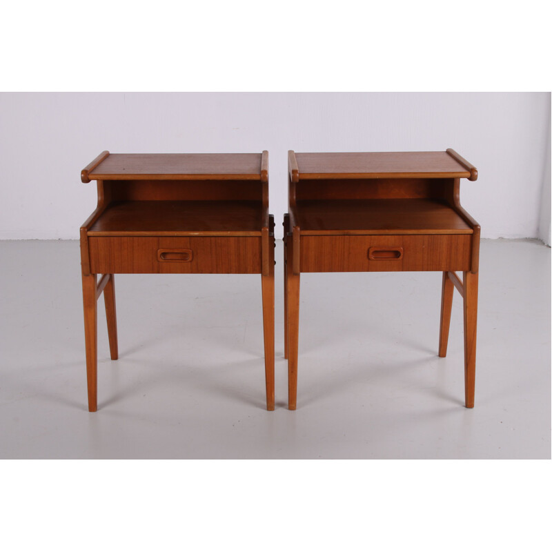 Pair of Vintage bedside tables Danish 1960s