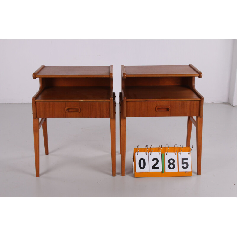 Pair of Vintage bedside tables Danish 1960s
