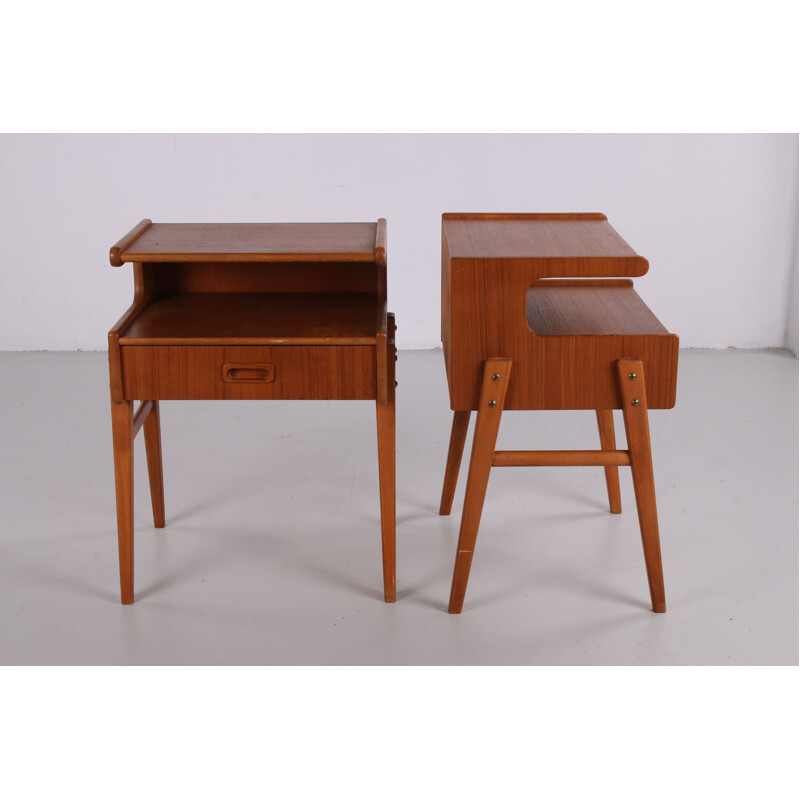 Pair of Vintage bedside tables Danish 1960s