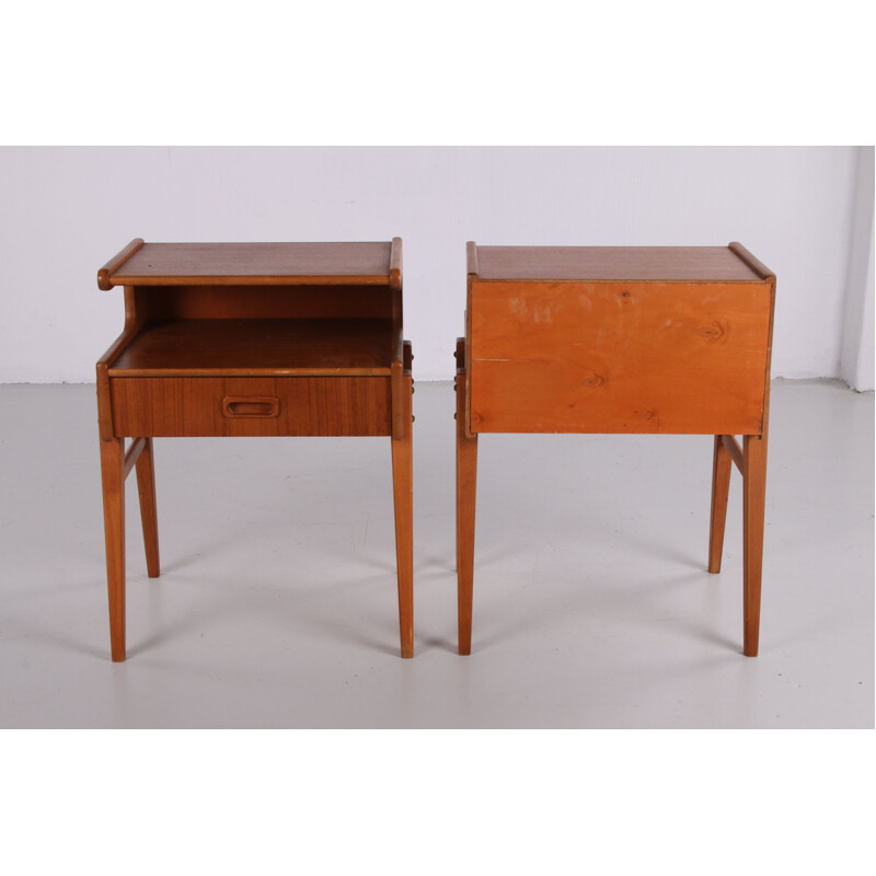 Pair of Vintage bedside tables Danish 1960s