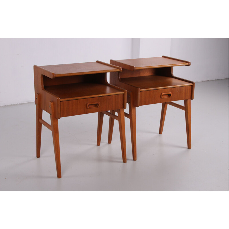 Pair of Vintage bedside tables Danish 1960s