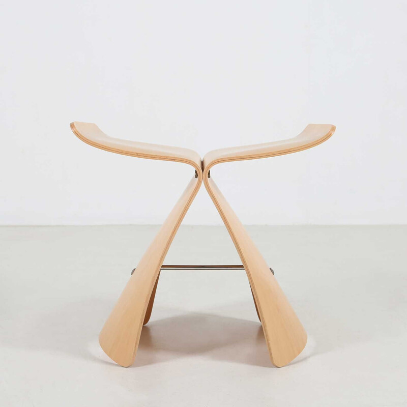 Vintage Sori Yanagi butterfly stool in maple wood 2000 