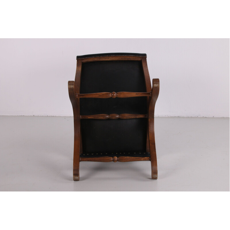 Vintage Slipper chair by Pierre Lottier for Valenti 1920s