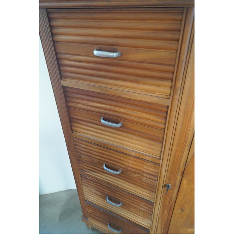 Vintage art-deco chest of drawers in solid wood 1930
