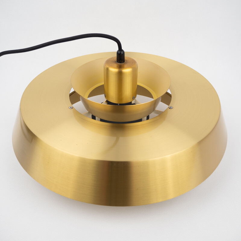 Vintage brass Nova pendant by Jo Hammerborg, Fog og Mørup, Denmark, 1963