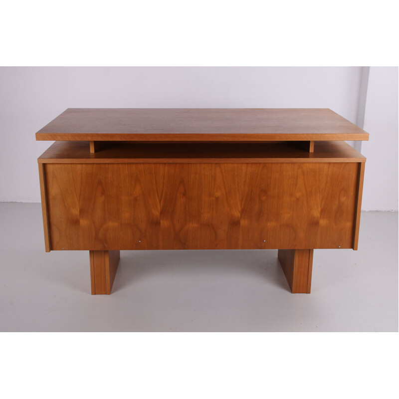 Bureau vintage en teck avec 3 tiroirs danois 1960