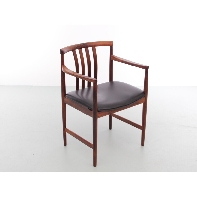 Vintage rosewood office chair from Rio for Westnofa scandinavian 