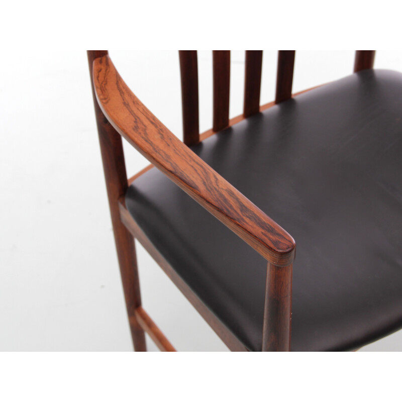 Vintage rosewood office chair from Rio for Westnofa scandinavian 