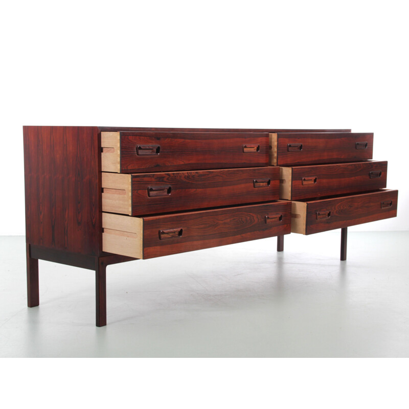 Vintage double chest of drawers in rosewood from Rio Scandinavian