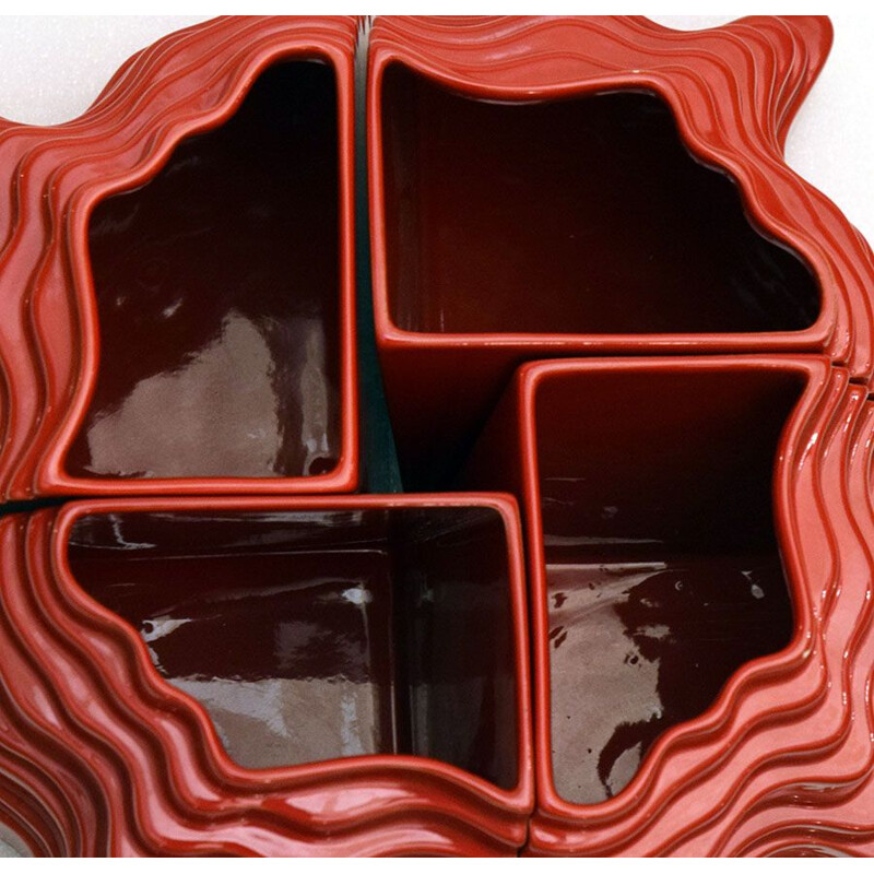 Vintage 'Collina' modular ceramic vase Sergio Asti by Gabbianelli 1960s