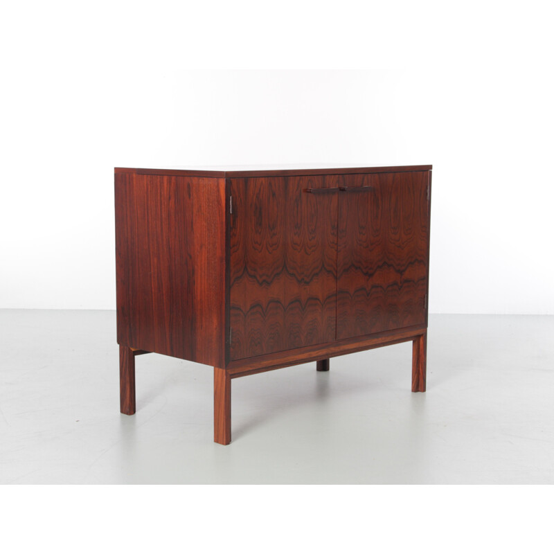 Small vintage Scandinavian HiFi cabinet in Rio rosewood