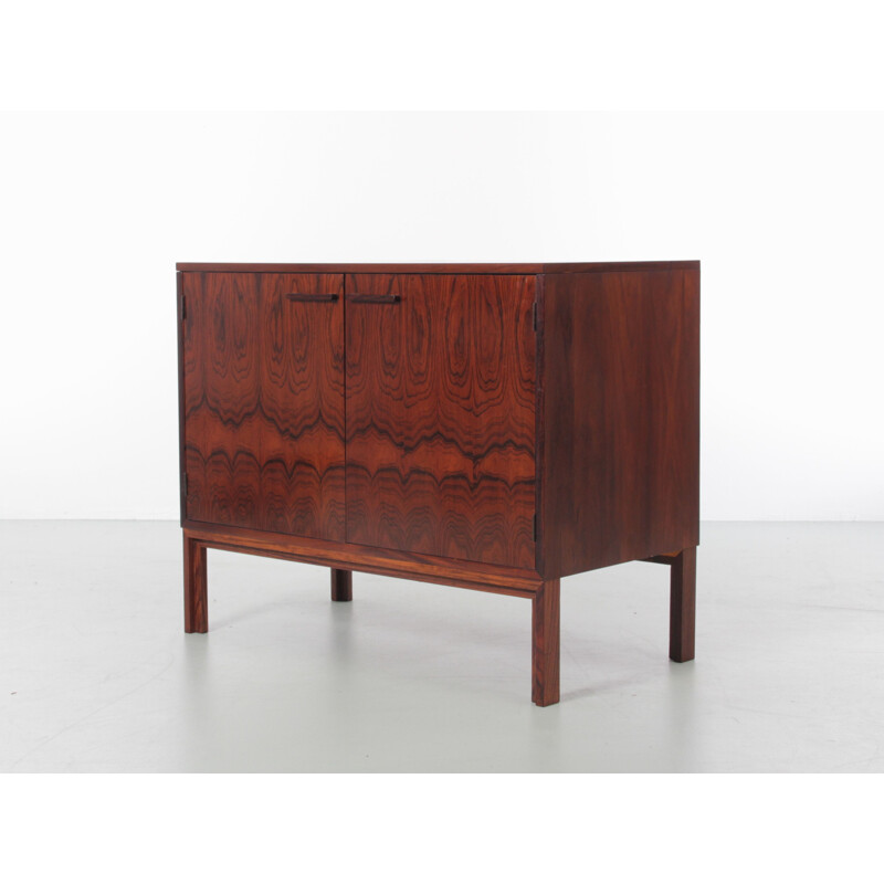 Small vintage Scandinavian HiFi cabinet in Rio rosewood