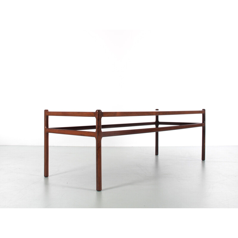 Vintage Scandinavian coffee table in rio rosewood by Henning Korch for Cf Christiansen Silkeborg