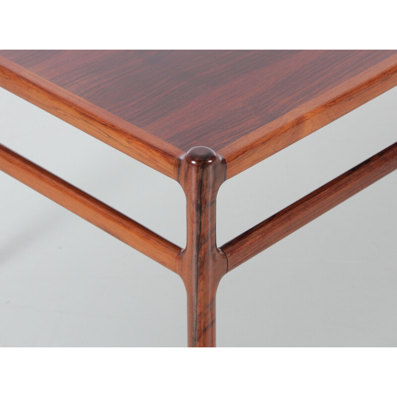 Vintage Scandinavian coffee table in rio rosewood by Henning Korch for Cf Christiansen Silkeborg