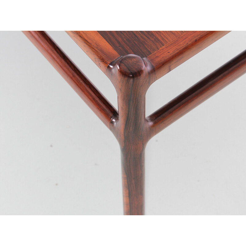 Vintage Scandinavian coffee table in rio rosewood by Henning Korch for Cf Christiansen Silkeborg