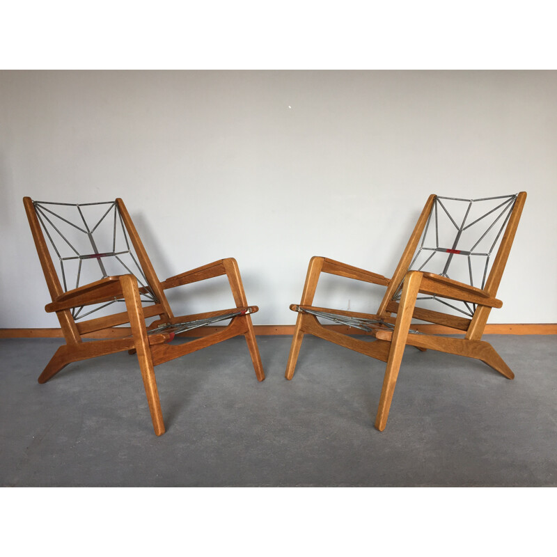 Paire de fauteuils "FS 105", Pierre GUARICHE - 1950