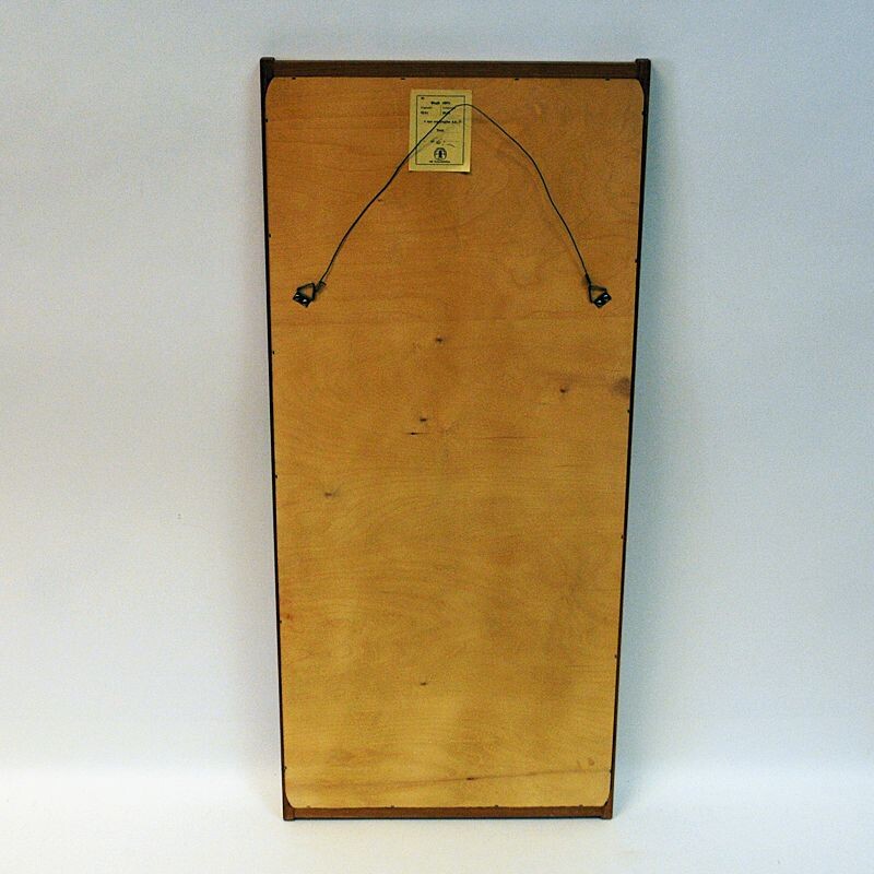 Vintage Teak Wallmirror Birgit by AB Nybrofabriken Sweden 1960s