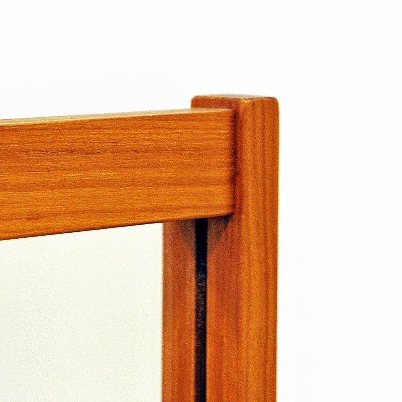 Vintage Teak Wallmirror Birgit by AB Nybrofabriken Sweden 1960s