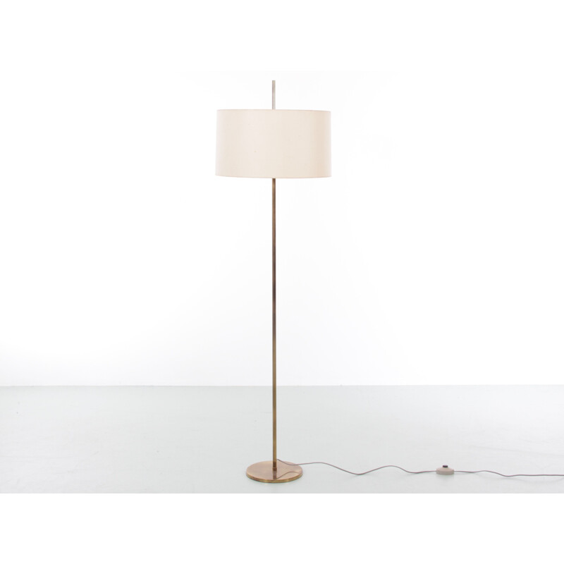 Lampadaire vintage scandinave en laiton