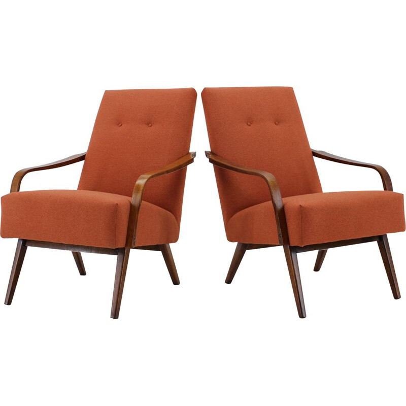 Pareja de sillones checoslovacos vintage 1960