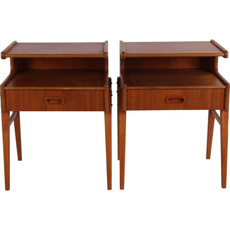 Pair of Vintage bedside tables Danish 1960s