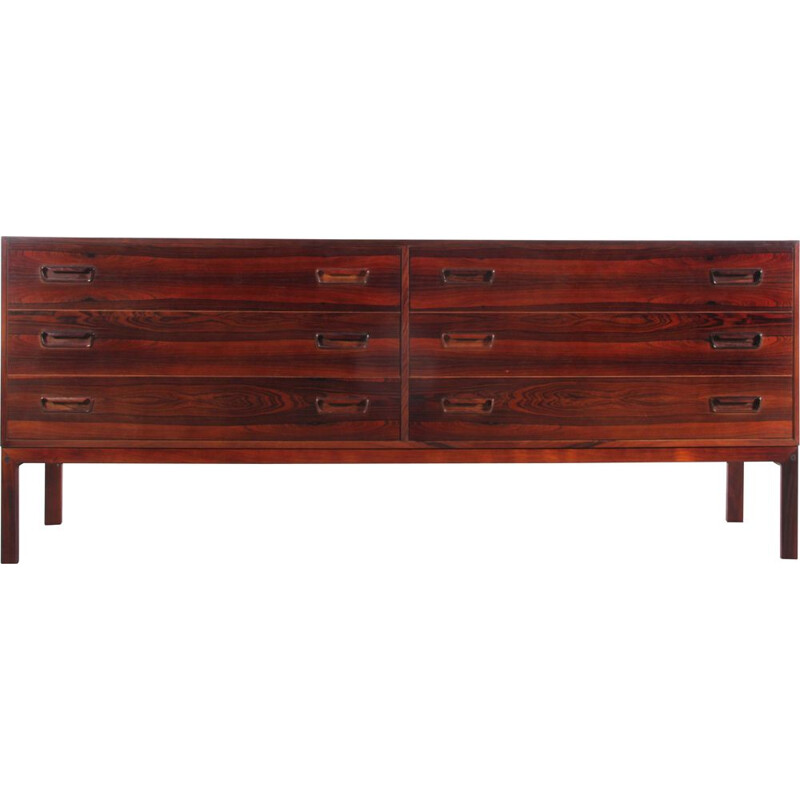 Vintage double chest of drawers in rosewood from Rio Scandinavian