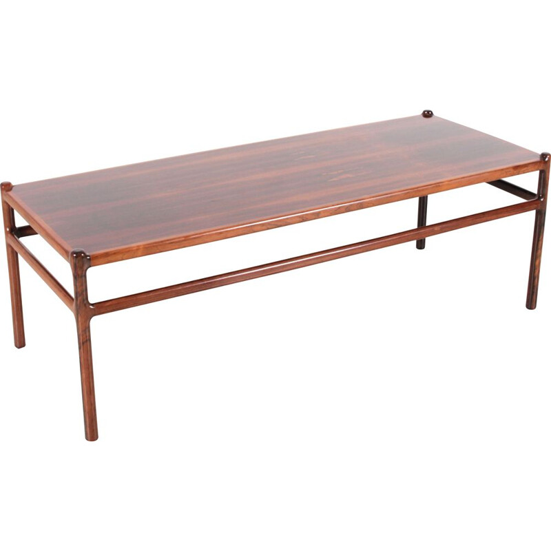 Vintage Scandinavian coffee table in rio rosewood by Henning Korch for Cf Christiansen Silkeborg