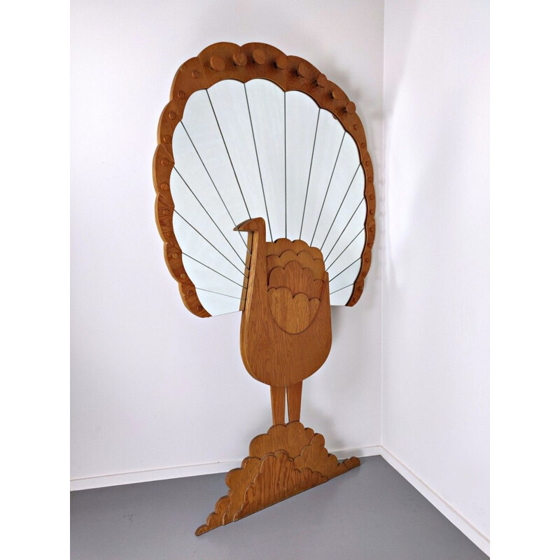 Vintage "Pavone" Mirror by Sirio Alessandri for Pallucco 1970s