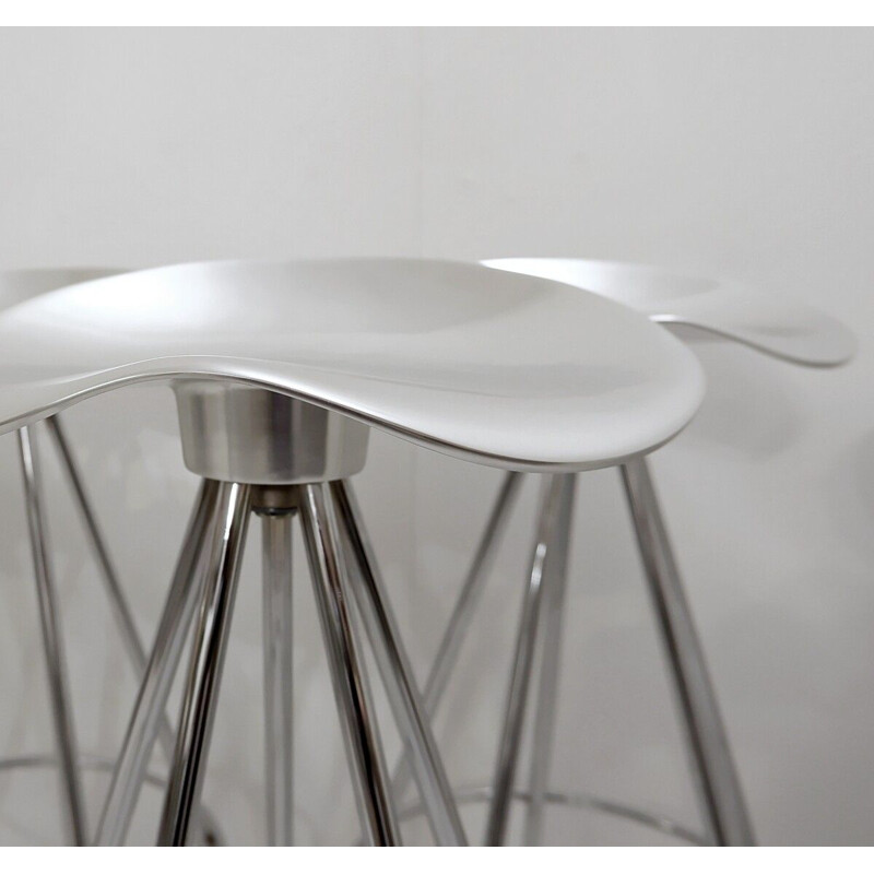 Vintage Chrome and Aluminum "Jamaica" Stools by Pepe Cortés for Amat-3 1990s