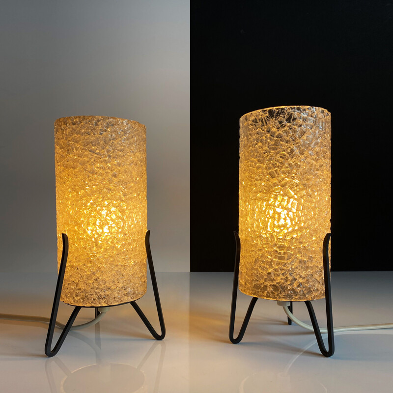 Paire de lampes vintage tripodes, Scandinaves 1960